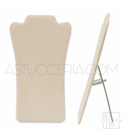 Espositore Per Collane Collo Busto Componibile A3 35cm 1pz Alcantara Beige
