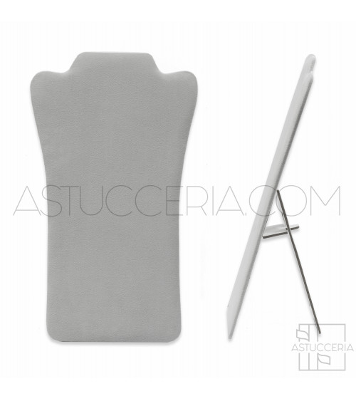 Espositore Per Collane Collo Busto Componibile A3 35cm 1pz Alcantara Grigio