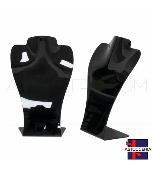Espositore Per Collane E Orecchini Collo Di Plexiglass LUXE 11x16cm Nero