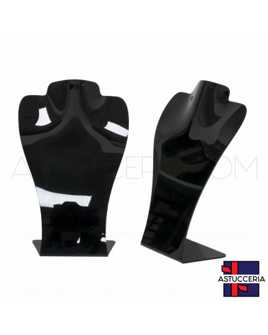 Espositore Per Collane E Orecchini Collo Di Plexiglass LUXE 14x23cm Nero