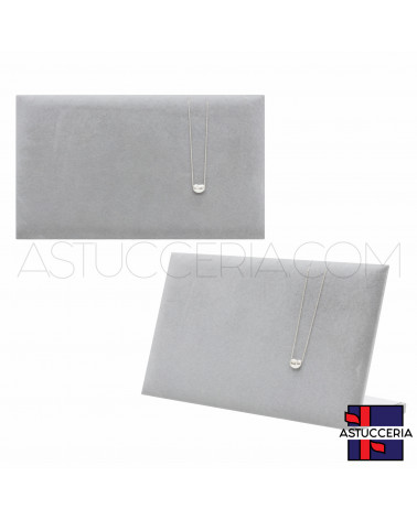 Espositore Per Collane Pannello A ''L'' Small 25x15x9cm Velluto Grigio