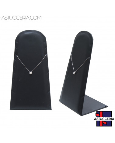 Espositore Per Collane Pannello A ''L'' Totem 11x21x9cm Similpelle Nero
