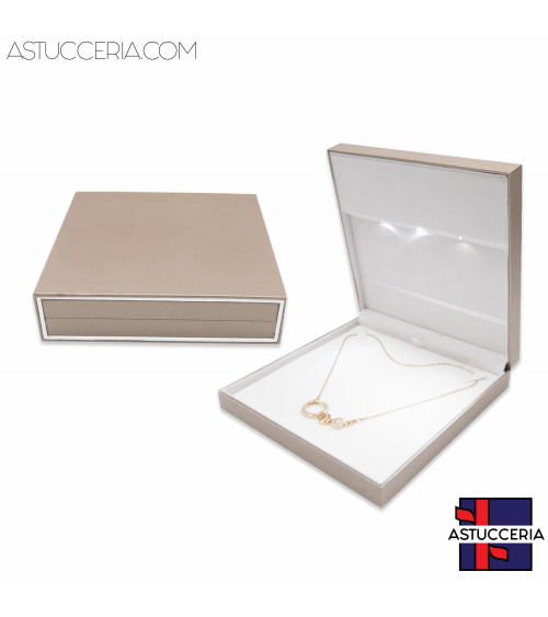 Astucci Per Gioielli Linea DUBAI Con Luce 205x190x45mm 3 pezzi Collana Bronzo