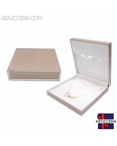 Astucci Per Gioielli Linea DUBAI Con Luce 205x190x45mm 3 pezzi Collana Bronzo