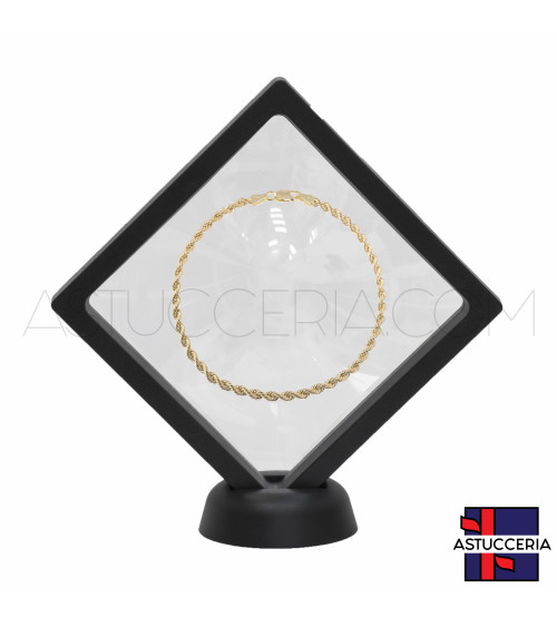 Espositore Per Gioielli Cornice Con Pellicola Trasparente 110x110mm 10 pezzi Nero