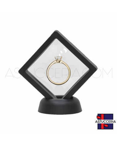 Espositore Per Gioielli Cornice Con Pellicola Trasparente 50x50mm 10 pezzi Nero