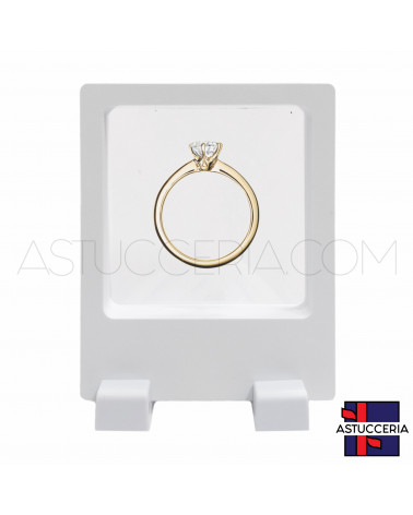 Espositore Per Gioielli Cornice Con Pellicola Trasparente 90x110mm 10 pezzi Polaroid Bianco