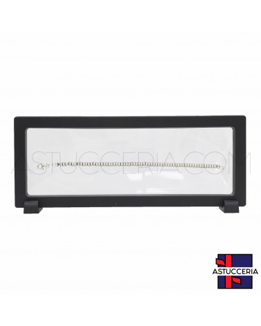 Espositore Per Gioielli Cornice Con Pellicola Trasparente 90x230mm 10 pezzi Nero