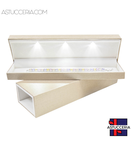 Astucci Per Gioielli Linea DUBAI Con Luce 240x70x45mm 3 pezzi Bracciale Oro