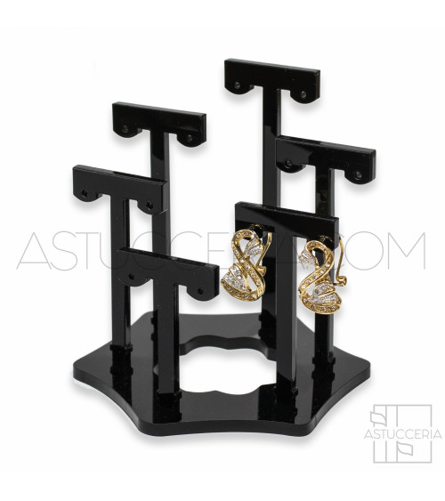 Espositore Per Orecchini Di Plexiglass Stand Componibile S Nero