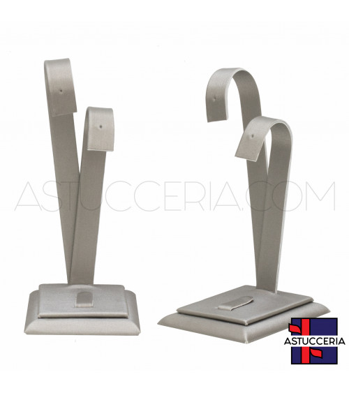 Espositore Per Orecchini E Anello Linea LUXURY Bunny H 105mm 2pz Similpelle Argento
