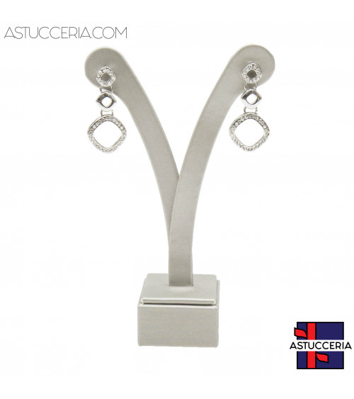 Espositore Per Orecchini Linea LUXURY Ypsilon 130mm 2pz Similpelle Argento