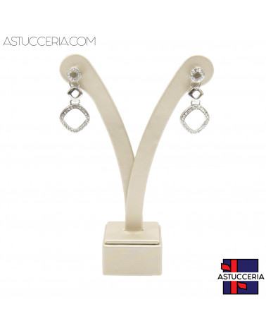 Espositore Per Orecchini Linea LUXURY Ypsilon 130mm 2pz Similpelle Beige Oro