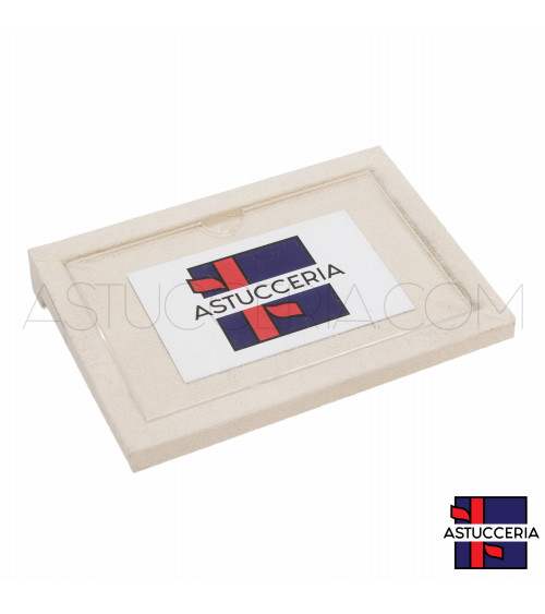 Espositore Per Prezzi E Foto Con Pannello Di Plexiglass 10x14cm 1 pezzo Alcantara Beige
