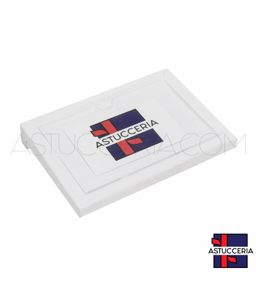 Espositore Per Prezzi E Foto Con Pannello Di Plexiglass 10x14cm 1 pezzo Ecopelle Fibra Bianco