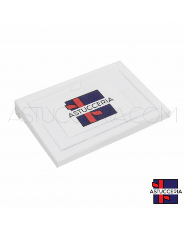 Espositore Per Prezzi E Foto Con Pannello Di Plexiglass 10x14cm 1 pezzo Ecopelle Fibra Bianco