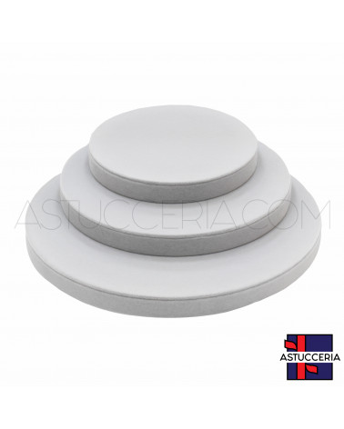 Espositore Plateau Tondo Set 3pz 14cm 20cm 24cm Velluto Grigio