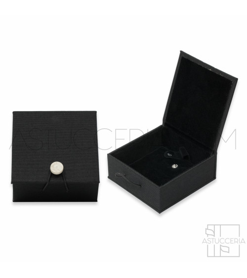 Astucci Per Gioielli Linea JUTA 10x10x4cm Nero 4 pezzi