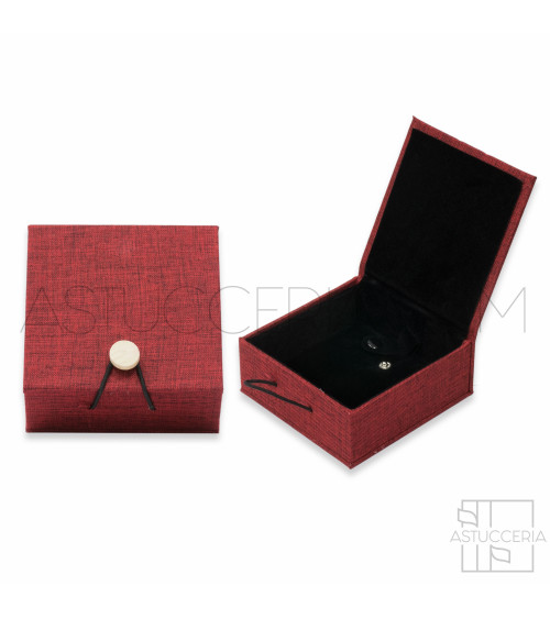 Astucci Per Gioielli Linea JUTA 10x10x4cm Rosso 4 pezzi