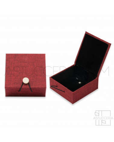 Astucci Per Gioielli Linea JUTA 10x10x4cm Rosso 4 pezzi