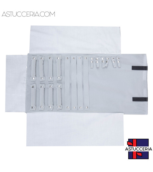 Rotolo Astucci Portagioielli Velluto Misto 1 Pezzo Interno Grigio