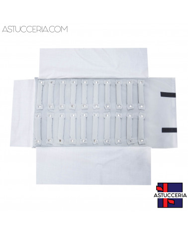 Rotolo Astucci Porta Gioielli Velluto Per Anelli 1 Pezzo Interno Grigio