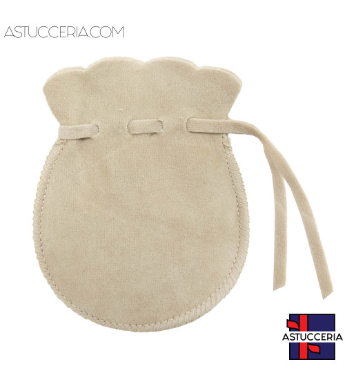 Sacchetti Regalo Di Alcantara Biflock Anfora  7x9cm 20 pezzi Beige