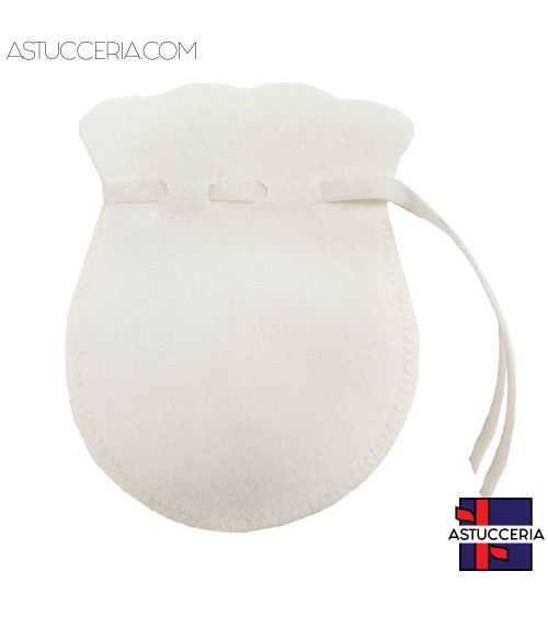 Sacchetti Regalo Di Alcantara Biflock Anfora 12x15cm 20 pezzi Bianco