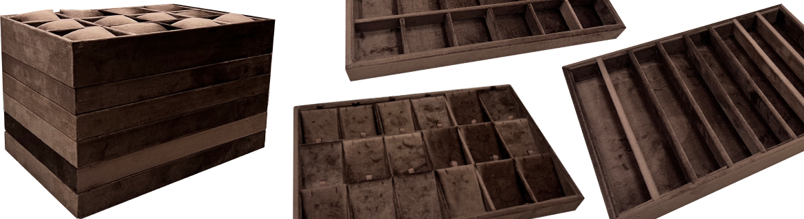 VASSOI VELOUR MARRONE